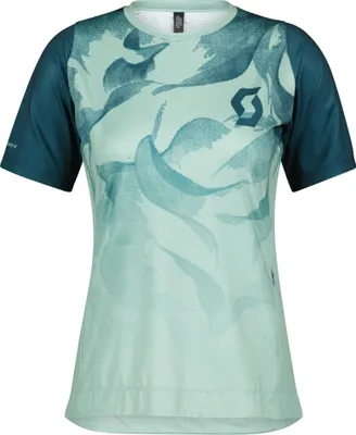 Produktbild von Scott Kurzarm Fahrradtrikot - TRAIL VERTIC LADY - Blau/Grün XS