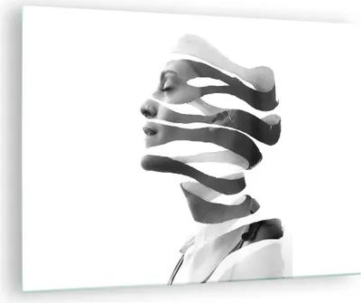 Produktbild von Bilder auf glas - Einteilig - Frau Surrealismus Monochrom - 70x50cm - Glasbilder - Wandbilder - Bilder - Wanddekoration aus Glas - Glas Bilder - Wandbild auf Glas - GAA70x50-4430