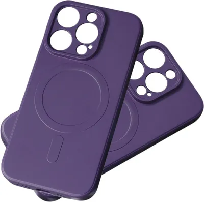 Image de Étui En Silicone Compatible Avec Magsafe Pour Iphone 15 Plus Étui En Silicone - Violet