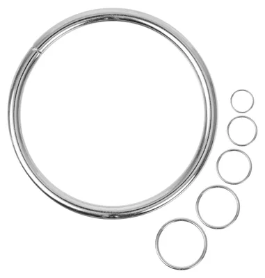 Metall-O-Ringe, Ø 32 mm, silberfarben, 12 Stück, DIY
