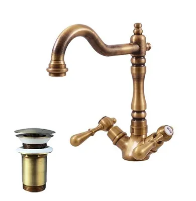 Immagine prodotto di Slezák-RAV Miscelatore per lavabo Slezák RAV Morava Retro MK421/8SM Colore: ottone vecchio, Dimensione: 1/2''