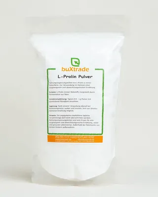 Produktbild von 100 g L-Prolin | nicht essentielle Aminosäure | Nahrungsergänzung | Pulver