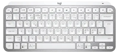 Produktbild von Logitech MX Keys Mini Kabellose Tastatur - ohne Dongle - Skandinavisch (QWERTY) - pale grey