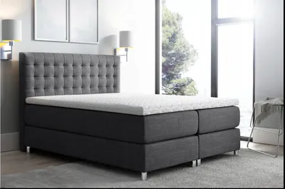 Obrázek produktu pro Boxspringová postel 120x200 LUCA - antracit + topper