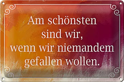 Produktbild von Blechschild Spruch 30x20cm am schönsten sind wir wenn wir