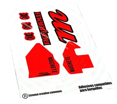 Image de Autocollant, vinyle de haute qualité, résistant aux intempéries, rouge fluo