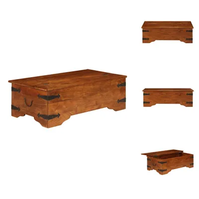 Produktbild von vidaXL Couchtisch Massivholz mit Honigfarbenem Finish 110x55x35 cm -  Couchtische