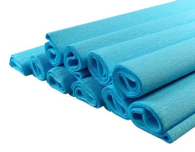 Image de Netuno, rouleau de papier crépon, bleu clair, 200 x 50 cm, pour la décoration