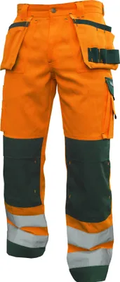 Produktbild von Dassy Warnschutz Arbeitshose GLASGOW PESCO74 Gr. 56 neonorange/flaschengrün