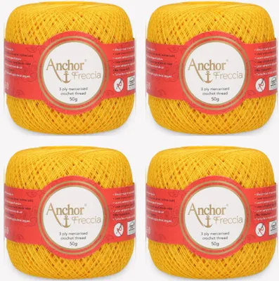 Obrázek produktu pro 4x Anchor Freccia 25 – extra jemná bavlněná příze pro jemné háčkování (barva 08298)