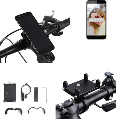 Produktbild von K-S-Trade Handyhalterung für das Fahrrad kompatibel mit HomTom HT16S Halter Lenkstange Fahrradhalterung Motorrad Bike Mount Befestigung Smartphone
