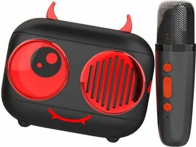 Immagine prodotto di Karaoke kit / Bluetooth speaker and wireless microphone - CGV - DIABLO. Magic voice effects. 8h battery life. USB charging