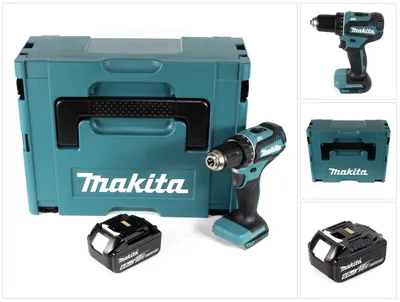 Produktbild von Makita DDF 485 G1J Akku Bohrschrauber 18V 50Nm im Makpac + 1x 6,0 Ah Akku - ohne Ladegerät