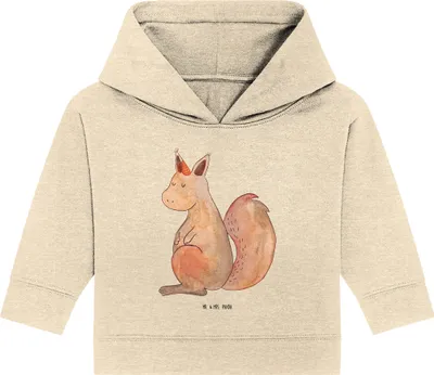 Produktbild von Mr. & Mrs. Panda Organic Baby Hoodie Einhorn Glauben 12. - 18. Monat - Natural Raw - Geschenk, Einhörnchen, Kapuzenshirt, Einhörner, Eichhorn, Eichhörnchen, Unicorn