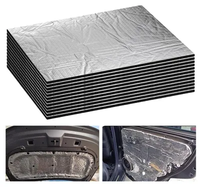 Obrázok produktu pre Izolačná podložka do auta 5 mm, 12 ks, hliník a guma, samolepiaca, 40 x 25 cm, pre auto