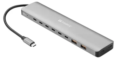 Immagine prodotto di Sandberg 136-80, con cavo, USB 3.2 Gen 2 (3.1 Gen 2) Type-C, 100 W, grigio, 10 Gbit/s, 4K Ultra HD