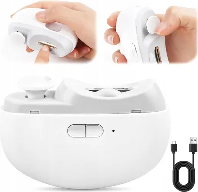 Obrázek produktu pro Automatický zastřihovač a leštič nehtů bílý USB