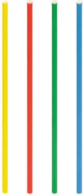 Produktbild von 200x Trinkhalme aus Papier bunt  Ø6mm 21cm