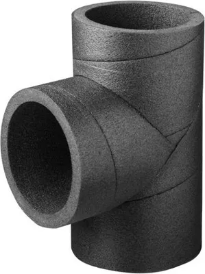 Produktbild von Ubbink - T-Stück 90° - Schwarz - Ø 125 mm - Hochisoliert