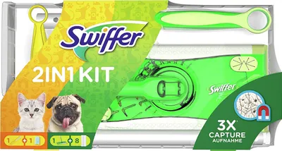 Immagine prodotto di Swiffer Starter Set Mop per pavimenti + manico con magnete per la polvere