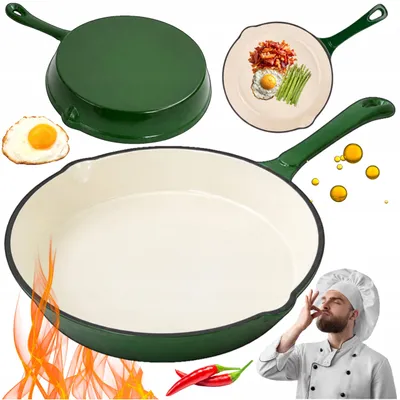 Produktbild von Krisberg Robuste Emaille Gusseisenpfanne 30cm für Induktion