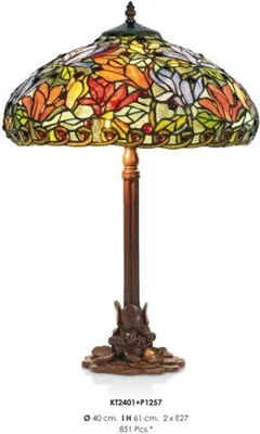 Produktbild von Tiffany Hockerleuchte Höhe 61 cm, Durchmesser 40 cm - Leuchte Lampe