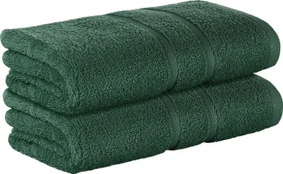 Produktbild von StickandShine 2er SET Premium Frottee Handtuch 50x100 cm in dunkelgrün  in 500g/m² aus 100% Baumwolle