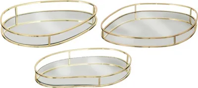 Produktbild von Set aus 3 Tabletts  Metall - L.23 -5/27/30 cm - Atmosphera créateur d'intérieur