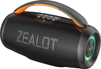 Produktbild von Tragbarer BT-Lautsprecher 50W Leistungsstarker Bass mit RGB-Lichtern Kabellos für Zuhause/Party/Außenbereich Schwarz