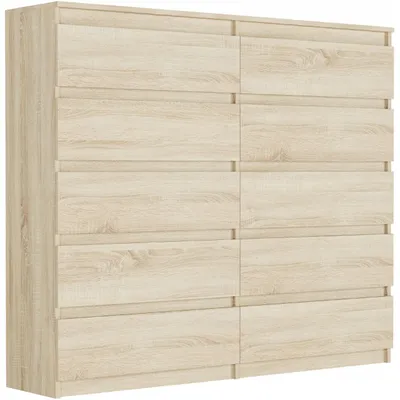 Obrázek produktu pro Komoda 140 cm 10 zásuvek skříňka FRAMIRE R-140-S10 sonoma