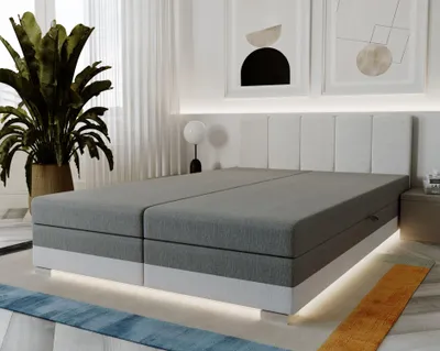 Obrázek produktu pro Kontinentální postel 180x200 ROSIE 5 - šedá / bílá