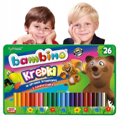 Produktbild von Bambino Buntstifte 26 Farben + Spitzer Metallbox