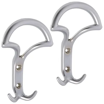 Image de Omgoods - Lot de 2 crochets muraux - Crochet métallique pour vêtements, serviettes et accessoires