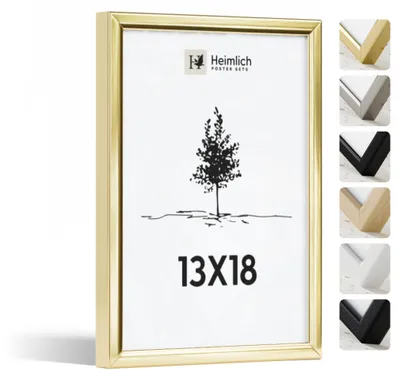 Bilderrahmen 13x18 cm, Aluminium, Gold – 1 Stück