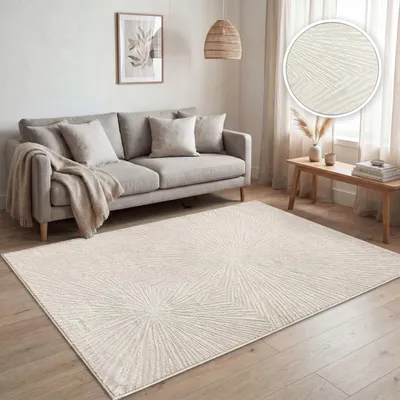 Image de Tapis de salon, motifs géométriques abstraits modernes, effet 3D Taille 80x150 cm