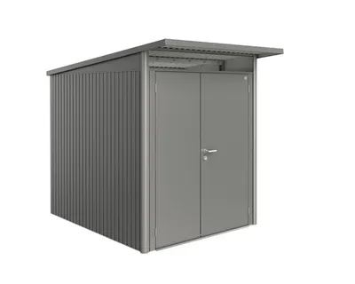 Produktbild von Biohort AvantGarde, Metallschuppen, Doppel, Schuppendach, Grau, Stahl, Quarzmetallic grau