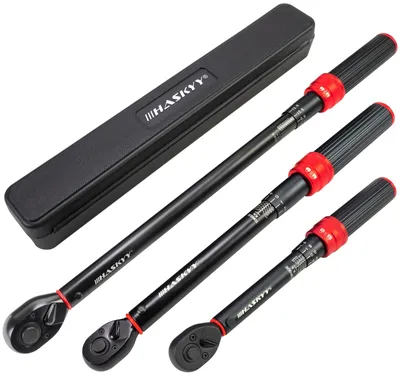 Produktbild von HASKYY 3tlg Drehmomentschlüssel Set 1/4" 3/8" 1/2" 2-20Nm 20-120Nm 65-350Nm