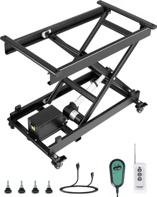 Obrázek produktu pro 76x44cm Elektrický nůžkový zvedací stůl 150kg - Zvedací stůl Zvedací plošina - Elektrický nůžkový zvedák - Profesionální vybavení dílny