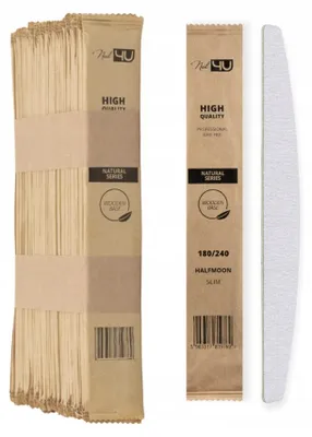 Image de NAIL4U Lime à ongles Slim Natural Demi-lune 180/240