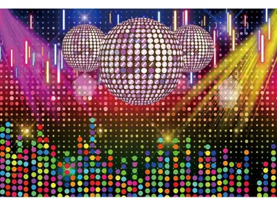 Productafbeelding van Neon Disco Achtergrond voor Fotografie