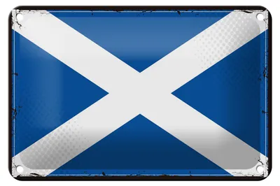 Produktbild von Blechschild Flagge Schottlands 18x12cm Retro Flag Scotland Dekoration