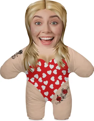 Produktbild von Kissen mit eigenem Foto, personalisiert, 45 cm, Body, Foto-Kissen, zum 18. Geburtstag, Junggesellinnenparty, Motiv Heart Swimsuit [091]
