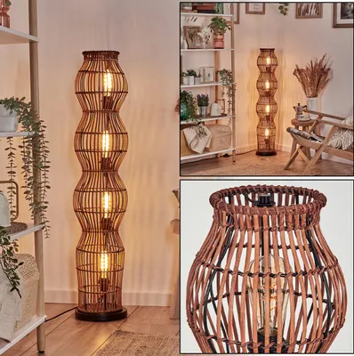 Produktbild von Argenta Stehlampe im skandinavischen Design aus Rattan in Natur