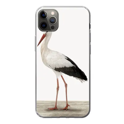 Produktbild von MuchoWow® Handyhülle Schutzhülle Hülle für iPhone 13 Pro Max Storch - Vogel - Tiere - Jungen - Kinder - Mädchen Silikon Softcase Handy Hülle - Mobiltelefon