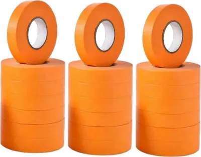 Produktbild von 24 Rollen Profi Goldband Klebeband 50 m x 30 mm - Malerband Gold Kreppband - Abdeckband für Maler und Lackierer - Krepp für Innen und Außen - Malerkrepp - Vielseitiges Klebeband für Malerarbeiten