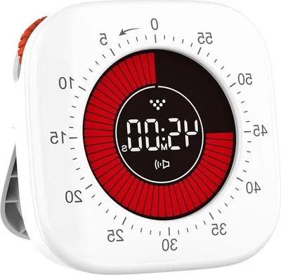 Produktbild von Visueller Timer für Kinder – Pomodoro-Timer – Leise – 60 Min. – LED – Ideal für Lernen, Kochen und Büro