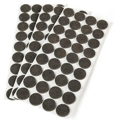 Produktbild von Filzgleiter selbstklebend Filzpads - 150 Stück - Ø 16 mm - Braun - 3,5 mm dick