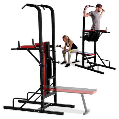 Produktbild von Kraftstation für Zuhause - Home Gym Zubehör mit Klimmzugstange und Dip Station