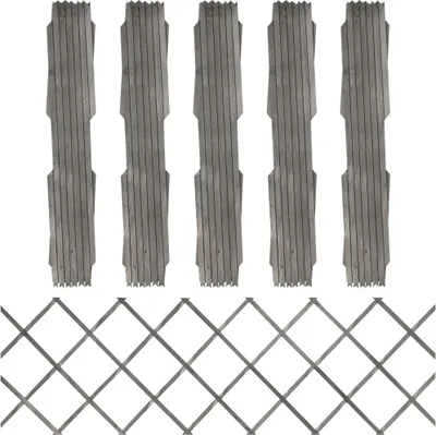 Produktbild von Rankzäune 5 Stk. Grau Massivholz Tanne 180x60 cm