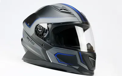 Produktbild von BNO-X4 Motorradhelm, Integralhelm, Rollerhelm, Sturzhelm, sehr leicht, ECER22/05, Matt Schwarz/Blau, Größe M